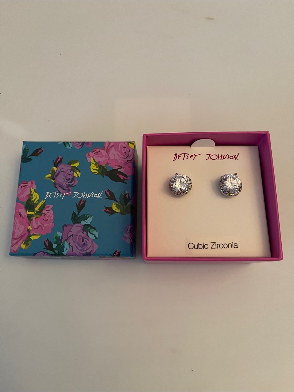 Betsey Johnson Cubic Zirconia Stud Earrings